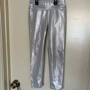 Cat & Jack Shimmering Silver Kids Leggings